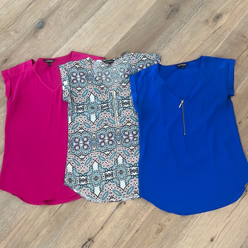 Express cap sleeve blouses